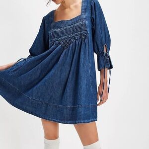 Free People Blue Denim Dress